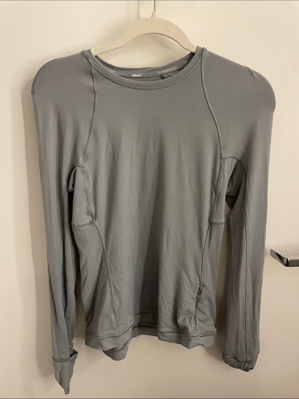 lululemon athletica Long Sleeve Crew Top - Light Gray
